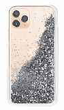 iPhone 11 Pro Max Simli Sulu Silver Rubber Kılıf