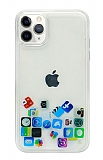 iPhone 11 Pro Max Sulu Mobil Uygulama Simgeleri Rubber Kılıf