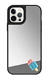 iPhone 12 Pro Dondurma Figrl Aynal Silver Rubber Klf