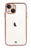 iPhone 13 Kamera Korumalı Bumper Mor Silikon Kılıf