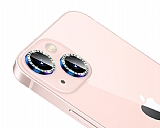 iPhone 13 Mini Crystal Taşlı Mavi Kamera Lensi Koruyucu