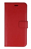 iPhone 13 Mini Cüzdanlı Kapaklı Kırmızı Deri Kılıf