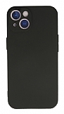 iPhone 13 Kamera Korumalı Siyah Silikon Kılıf