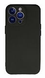 iPhone 13 Pro Kamera Korumal Siyah Silikon Klf