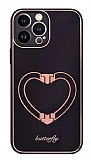 iPhone 13 Pro Max Kalpli Tutuculu Siyah Silikon Klf