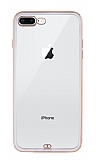 iPhone 7 Plus / 8 Plus Kamera Korumalı Bumper Beyaz Silikon Kılıf