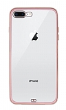 iPhone 7 Plus / 8 Plus Kamera Korumalı Bumper Pembe Silikon Kılıf