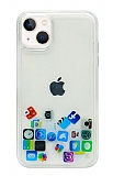 iPhone 13 Mini Sulu Mobil Uygulama Simgeleri Rubber Kılıf