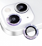 iPhone 14 Crystal Mor Taşlı Kamera Lensi Koruyucu