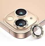 iPhone 14 Plus Crystal Gold Taşlı Kamera Lensi Koruyucu