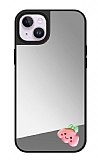 iPhone 14 Plus Pembe Bulut Figrl Aynal Silver Rubber Klf