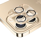 iPhone 14 Pro / 14 Pro Max Alüminyum Gold Kamera Lens Koruyucu