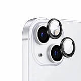 iPhone 15 Plus Safir Metal Siyah Kamera Lens Koruyucu