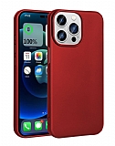 iPhone 15 Pro Max Mat Kırmızı Silikon Kılıf