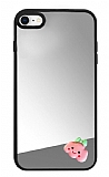iPhone 7 / 8 Pembe Bulut Figürlü Aynalı Silver Rubber Kılıf