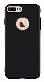 iPhone 7 Plus Kamera Korumalı Siyah Silikon Kılıf