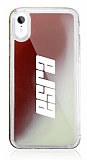 iPhone XR Kişiye Özel Neon Kumlu Kırmızı Silikon Kılıf