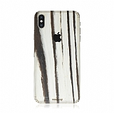 Woodenzy iPhone XS Doğal Beyaz Ahşap Kaplama