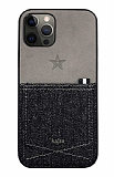 Kajsa iPhone 12 Pro Max 6.7 inç Denim Siyah Rubber Kılıf