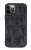 Kajsa iPhone 12 / 12 Pro 6.1 inç Splendid 3D Cube Siyah Rubber Kılıf