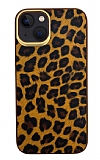 Kajsa iPhone 13 Glamorous Leopar Sarı Rubber Kılıf