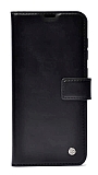 Kar Deluxe Huawei nova 9 SE Kapaklı Cüzdanlı Siyah Deri Kılıf