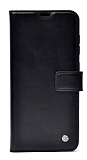 Kar Deluxe Oppo F19 Kapakl Czdanl Siyah Deri Klf