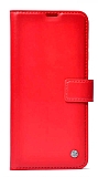 Kar Deluxe Xiaomi Poco M3 Kapaklı Cüzdanlı Kırmızı Deri Kılıf