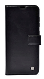 Kar Deluxe Samsung Galaxy A01 Core Czdanl Yan Kapakl Siyah Deri Klf