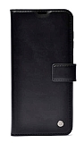 Kar Deluxe Samsung Galaxy A24 Kapaklı Cüzdanlı Siyah Deri Kılıf