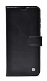 Kar Deluxe Samsung Galaxy A52s 5G Cüzdanlı Yan Kapaklı Siyah Deri Kılıf