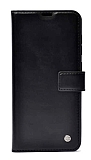 Kar Deluxe Samsung Galaxy A04e Kapaklı Cüzdanlı Siyah Deri Kılıf