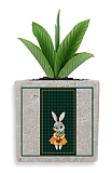 Lady Rabbit Beton Saksı & Kalemlik