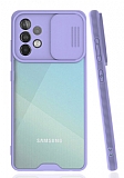 Lens Thin Samsung Galaxy A72 / A72 5G Kamera Korumalı Mor Silikon Kılıf