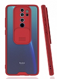 Lens Thin Xiaomi Redmi Note 8 Pro Kamera Korumalı Kırmızı Silikon Kılıf