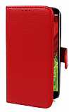 LG G2 Mini Cüzdanlı Yan Kapaklı Kırmızı Deri Kılıf