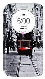 LG G3 Gizli Mıknatıslı Pencereli Taksim Deri Kılıf