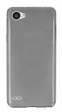 LG Q6 Ultra İnce Şeffaf Siyah Silikon Kılıf