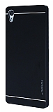 Motomo Sony Xperia Z3 Plus Slim Metal Siyah Rubber Kılıf