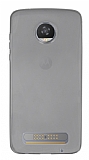 Motorola Moto Z2 Play Ultra İnce Şeffaf Siyah Silikon Kılıf