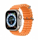 Ocean Apple Watch Ultra Turuncu Silikon Kordon (49mm)