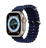 Ocean Apple Watch Ultra Lacivert Silikon Kordon (49mm)