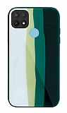 Oppo A15 / A15s Rainbow Glass Yeşil Rubber Kılıf