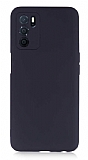 Oppo A16 Kamera Korumal Mat Siyah Silikon Klf