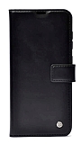 Kar Deluxe Oppo A91 Kapakl Czdanl Siyah Deri Klf