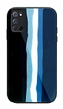 Oppo A92 Rainbow Glass Lacivert Silikon Kılıf