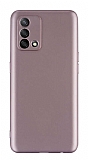 Oppo F19 Kamera Korumalı Mat Rose Gold Silikon Kılıf