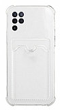 Oppo Reno 5 Lite Kartlıklı Kamera Korumalı Şeffaf Rubber Kılıf