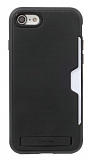 Roar Awesome Hybrid iPhone SE 2020 Standlı Ultra Koruma Siyah Kılıf