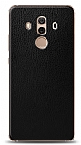 Dafoni Huawei Mate 10 Pro Siyah Deri Görünümlü Telefon Kaplama